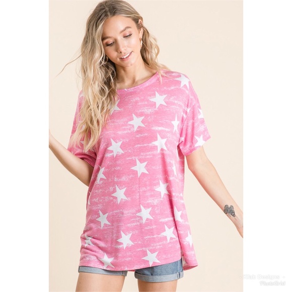 ⭐️LAST 1! Star Print Super Soft Relaxed Fit Top! - Picture 7 of 7